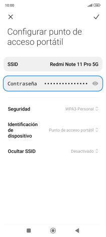 Pulsa Contraseña e introduce una contraseña.