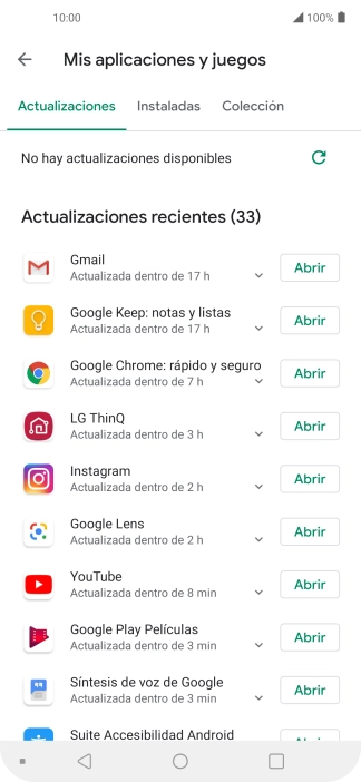 Pulsa Instaladas.