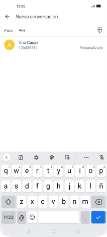 Pulsa el contacto deseado.