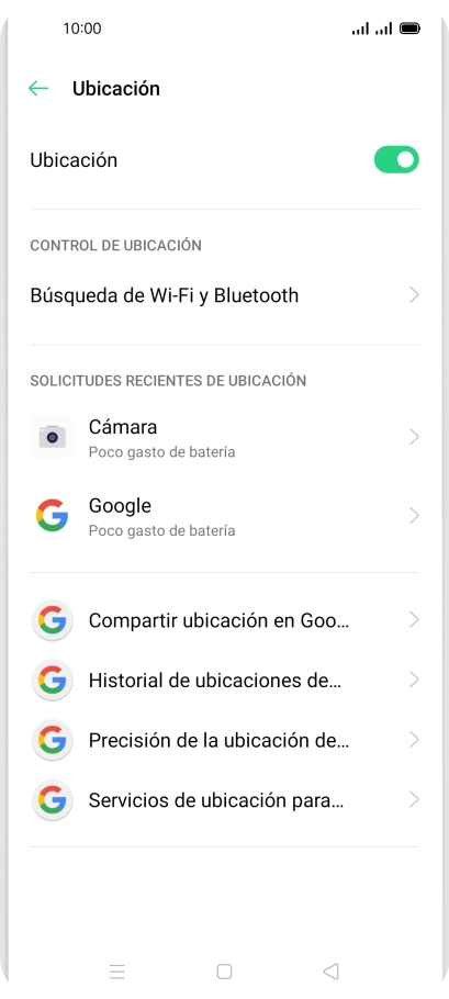 Pulsa Precisión de la ubicación de....