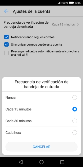 Pulsa el ajuste deseado.
