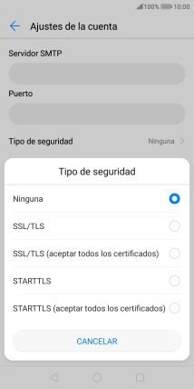 Pulsa Ninguna para desactivar la función.