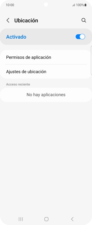 Pulsa Permisos de aplicación.