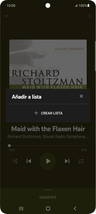 Pulsa CREAR LISTA.