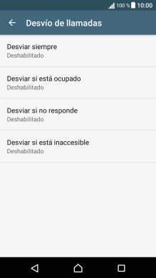 Pulsa el tipo de desvío deseado.