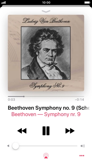 Pulsa la flecha hacia la derecha para ir al archivo de música siguiente.