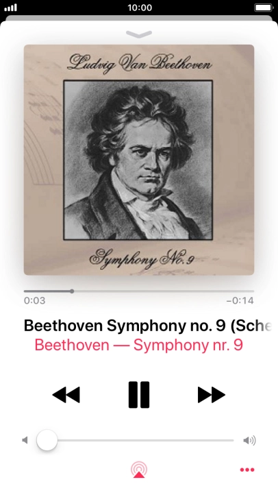 Pulsa la flecha hacia la derecha para ir al archivo de música siguiente.