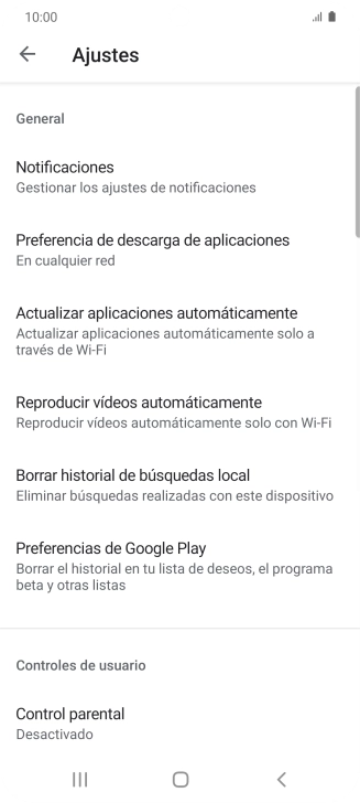 Pulsa Actualizar aplicaciones automáticamente.