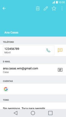 Pulsa el número de teléfono.