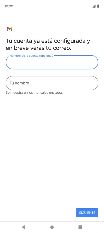 Pulsa Tu nombre e introduce el nombre del remitente.