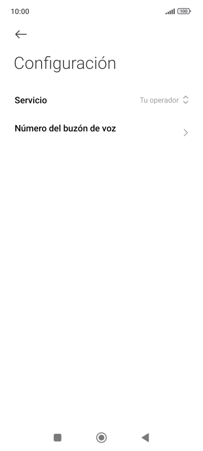 Pulsa Número del buzón de voz.