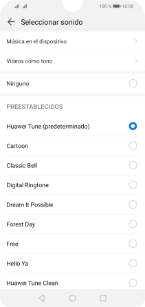 Pulsa Música en el dispositivo.