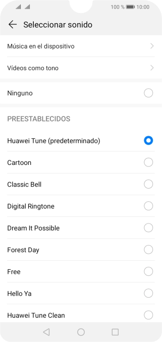 Pulsa Música en el dispositivo.
