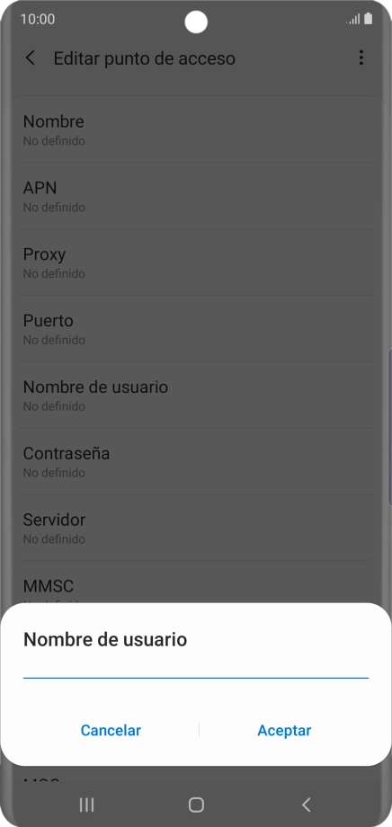 Introduce wap@wap y pulsa Aceptar.