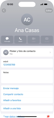 Pulsa Póster y foto de contacto.