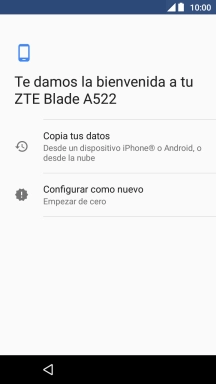 Puedes transferir el contenido de otro teléfono cuando activas tu teléfono por primera vez y cuando lo has restablecido. Cuando aparezca en la pantalla del teléfono esta imagen, ya está listo para la transmisión del contenido del otro teléfono.