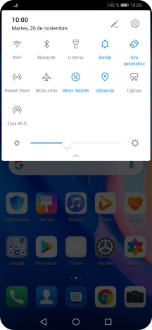 Pulsa Datos móviles para activar o desactivar la función.