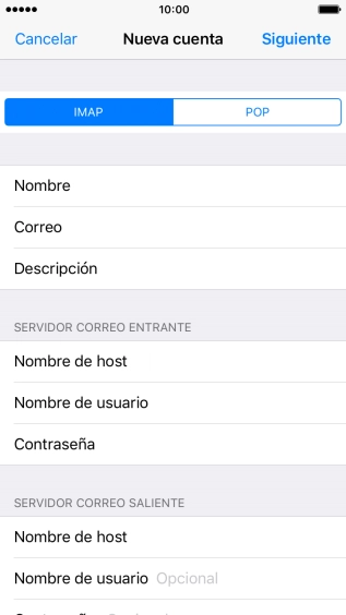 Pulsa Nombre de usuario e introduce el nombre de usuario de tu cuenta de correo electrónico.