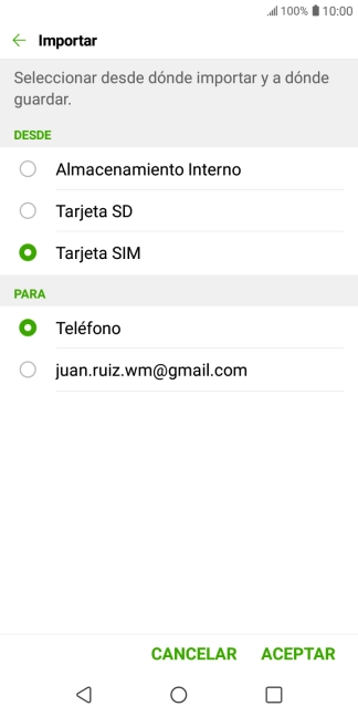 Pulsa Teléfono.