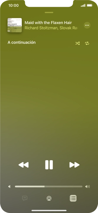 Pulsa el icono de reproducción aleatoria para activar o desactivar la función.