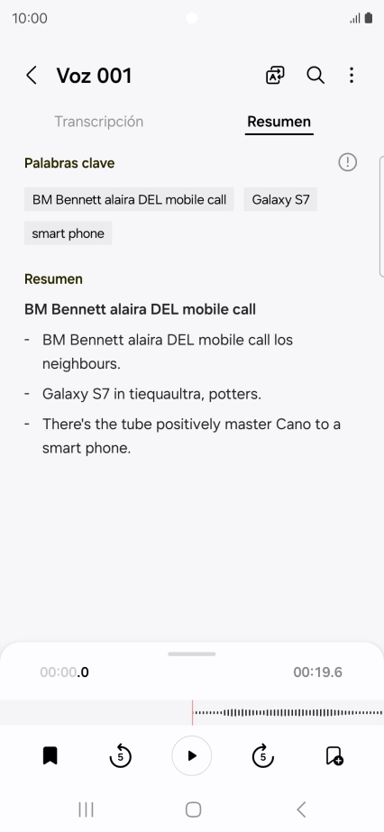 Pulsa la tecla de retroceso para guardar los cambios.