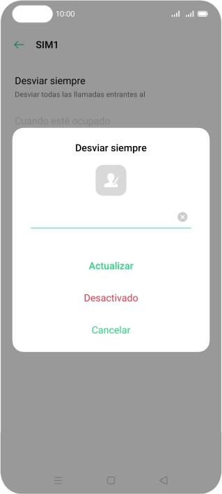 Pulsa Desactivado.