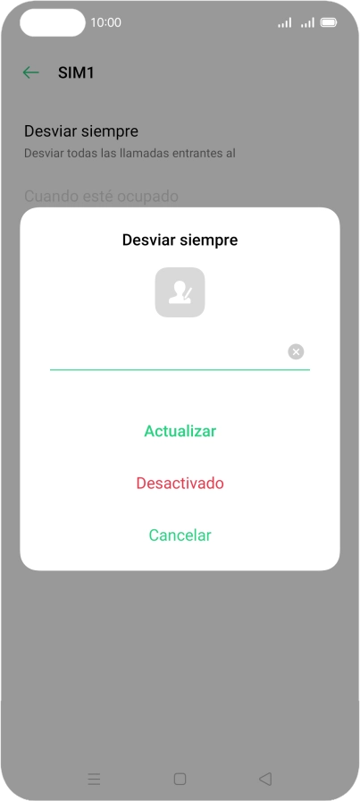 Pulsa Desactivado.