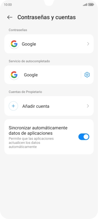 Pulsa Añadir cuenta.
