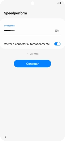 Introduce la contraseña de la red wifi y pulsa Conectar.