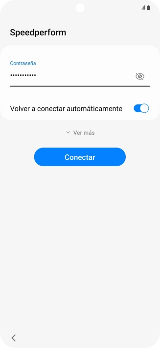 Introduce la contraseña de la red wifi y pulsa Conectar.