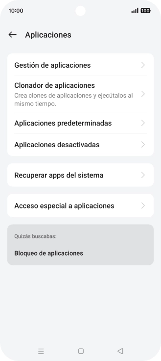 Pulsa Gestión de aplicaciones.