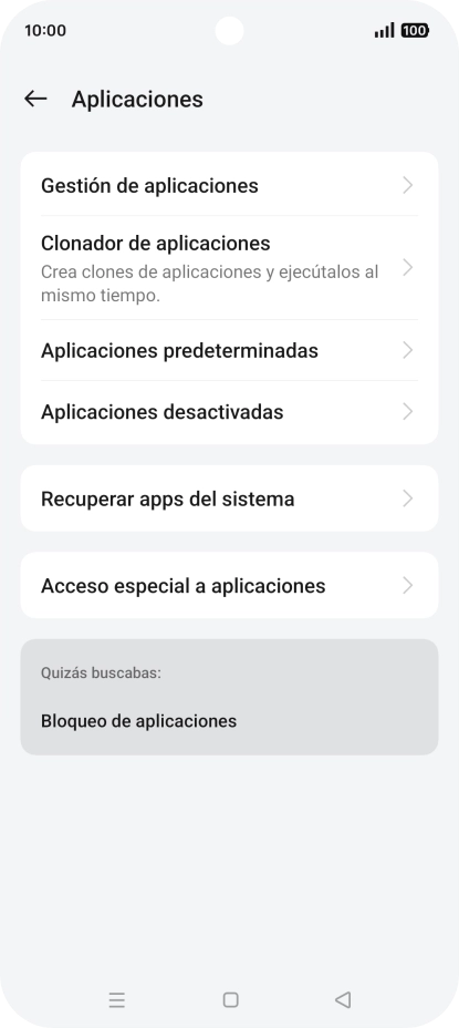 Pulsa Gestión de aplicaciones.