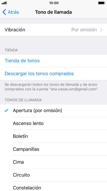 Pulsa los timbres de llamada deseados para escucharlos.