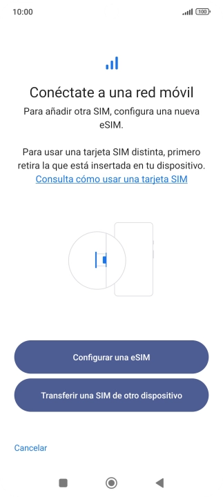 Pulsa Configurar una eSIM.