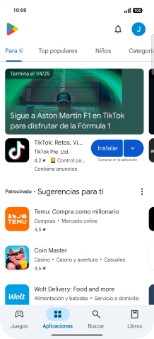 Pulsa el icono de perfil.