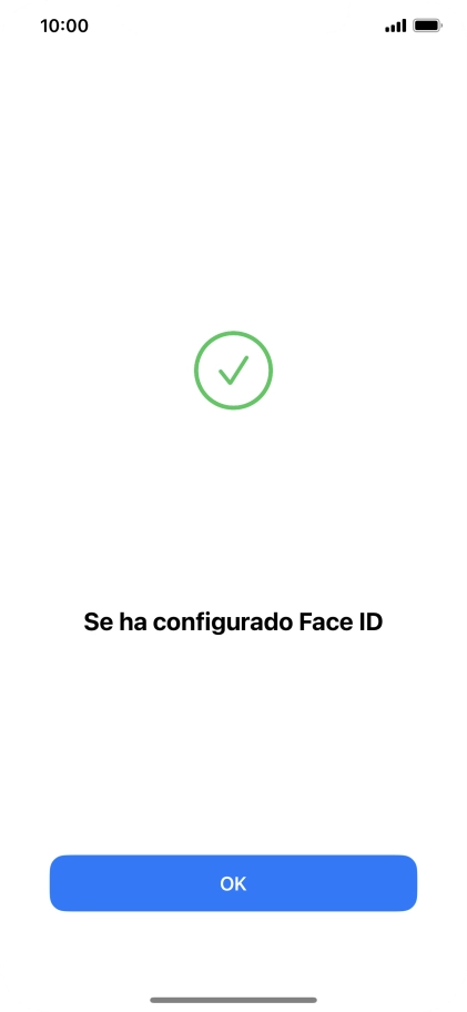 Pulsa OK. Si no has añadido anteriormente un código de seguridad, tendrás que introducir un código de libre elección dos veces consecutivas.