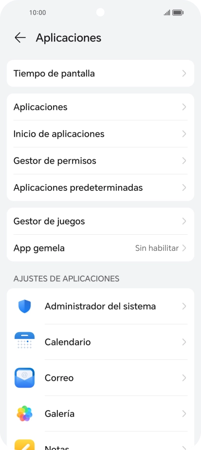 Pulsa Aplicaciones.