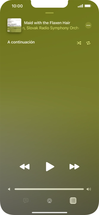 Pulsa el icono de reproducción aleatoria para activar o desactivar la función.