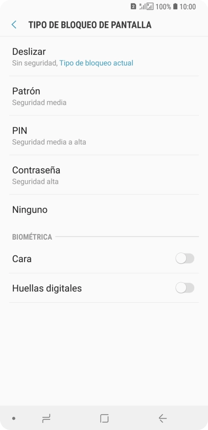 Pulsa Huellas digitales.