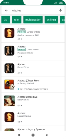 Pulsa la app deseada.