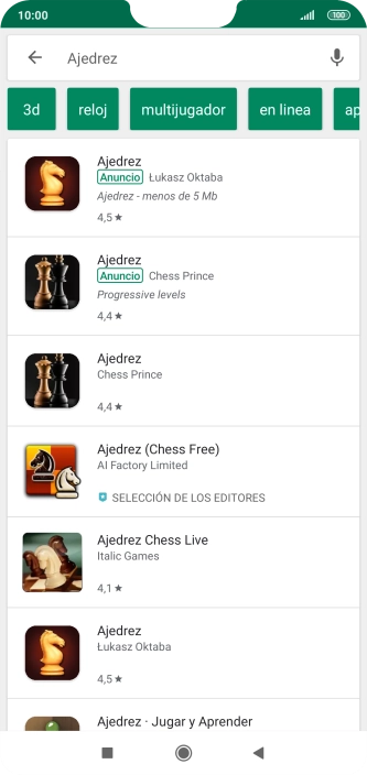 Pulsa la app deseada.