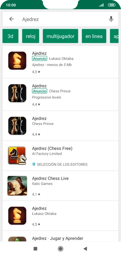 Pulsa la app deseada.