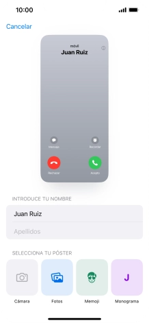 Pulsa una categoría y sigue las indicaciones de la pantalla para seleccionar y configurar la imagen o fotografía deseada para tu póster de contacto.