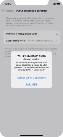 Si el wifi está desactivado, pulsa Activar Wi-Fi y Bluetooth.