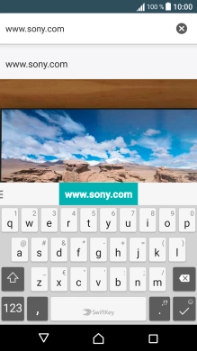 Introduce la dirección de la página web deseada y pulsa el icono de aceptar.