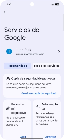 Pulsa Encontrar mi dispositivo.