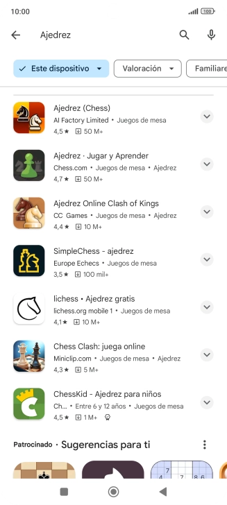 Pulsa la app deseada.