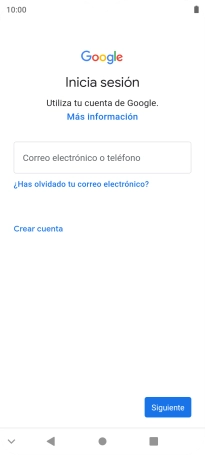Si no tienes una cuenta de Google, pulsa Crear cuenta y sigue las indicaciones de la pantalla para ver cómo crear una cuenta nueva.