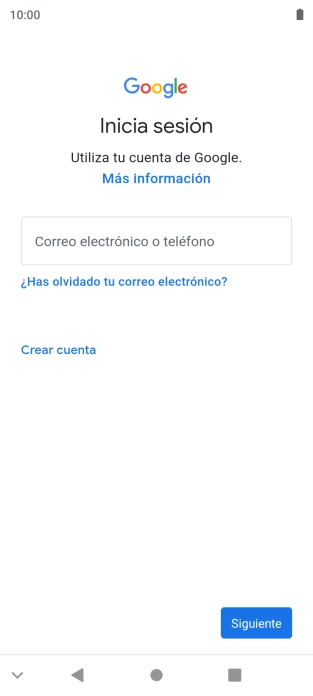 Si no tienes una cuenta de Google, pulsa Crear cuenta y sigue las indicaciones de la pantalla para ver cómo crear una cuenta nueva.