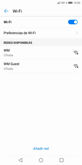 Pulsa la red wifi deseada.